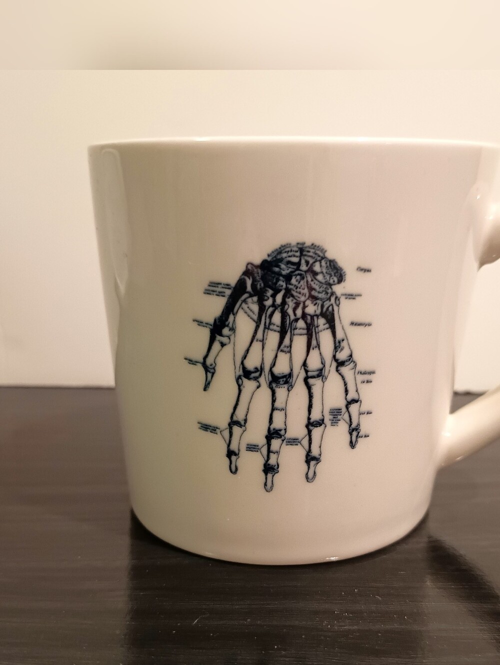 Anatomical Skeleton Mug Hand Halloween Bone XRAY Radiology Goth Witchy Magenta